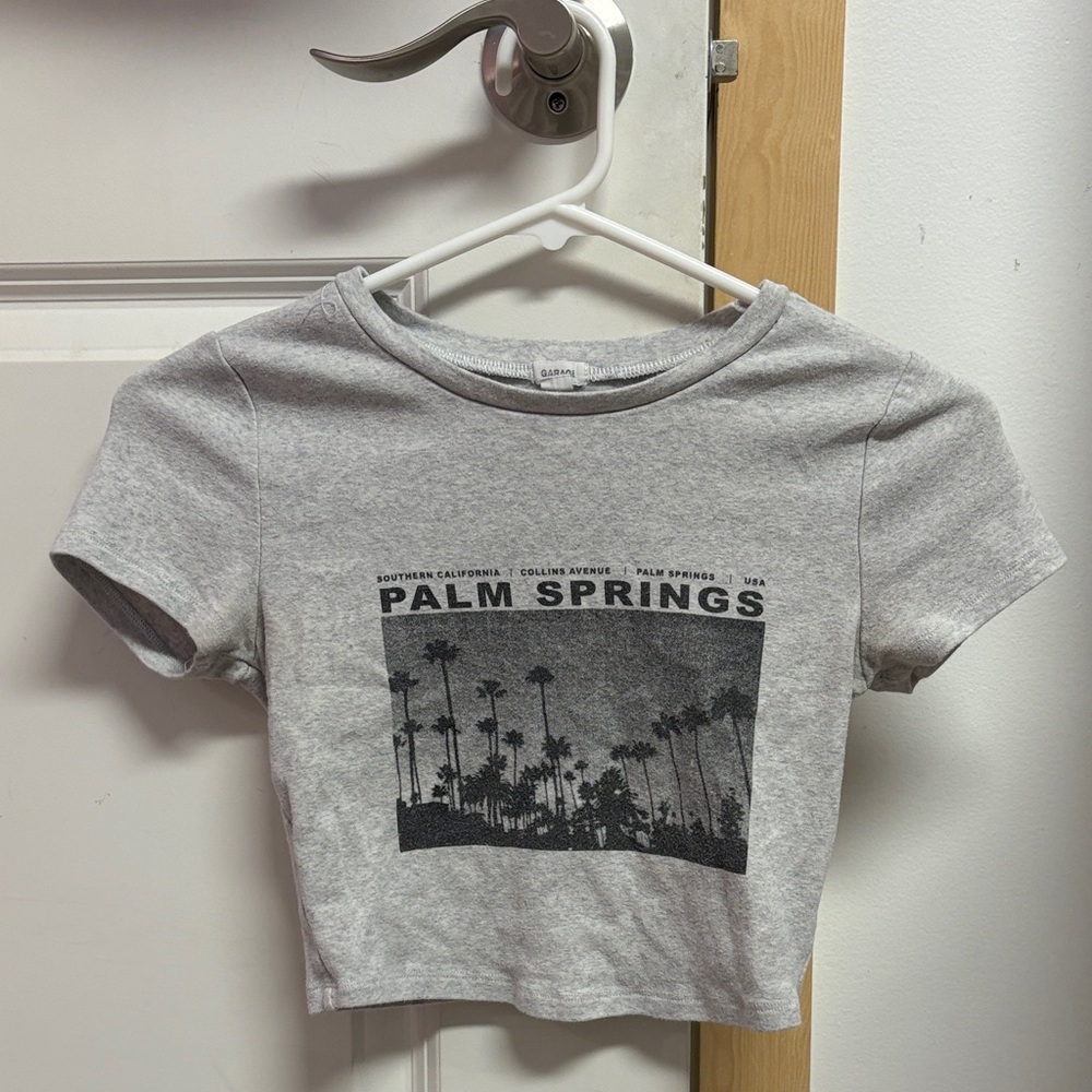 Garage Light Gray Crop Tee